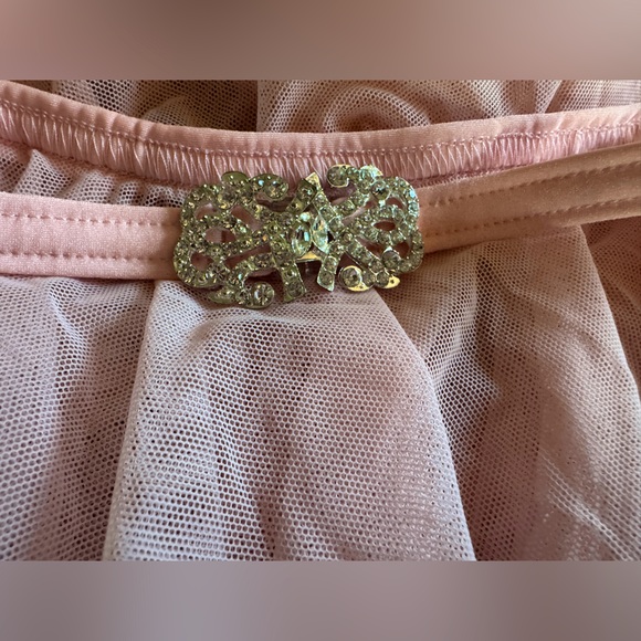 👗2 Piece Details Dancewear Mint & Pink Leotard w Mesh & a Pink Butterfly Skirt - Picture 6 of 6